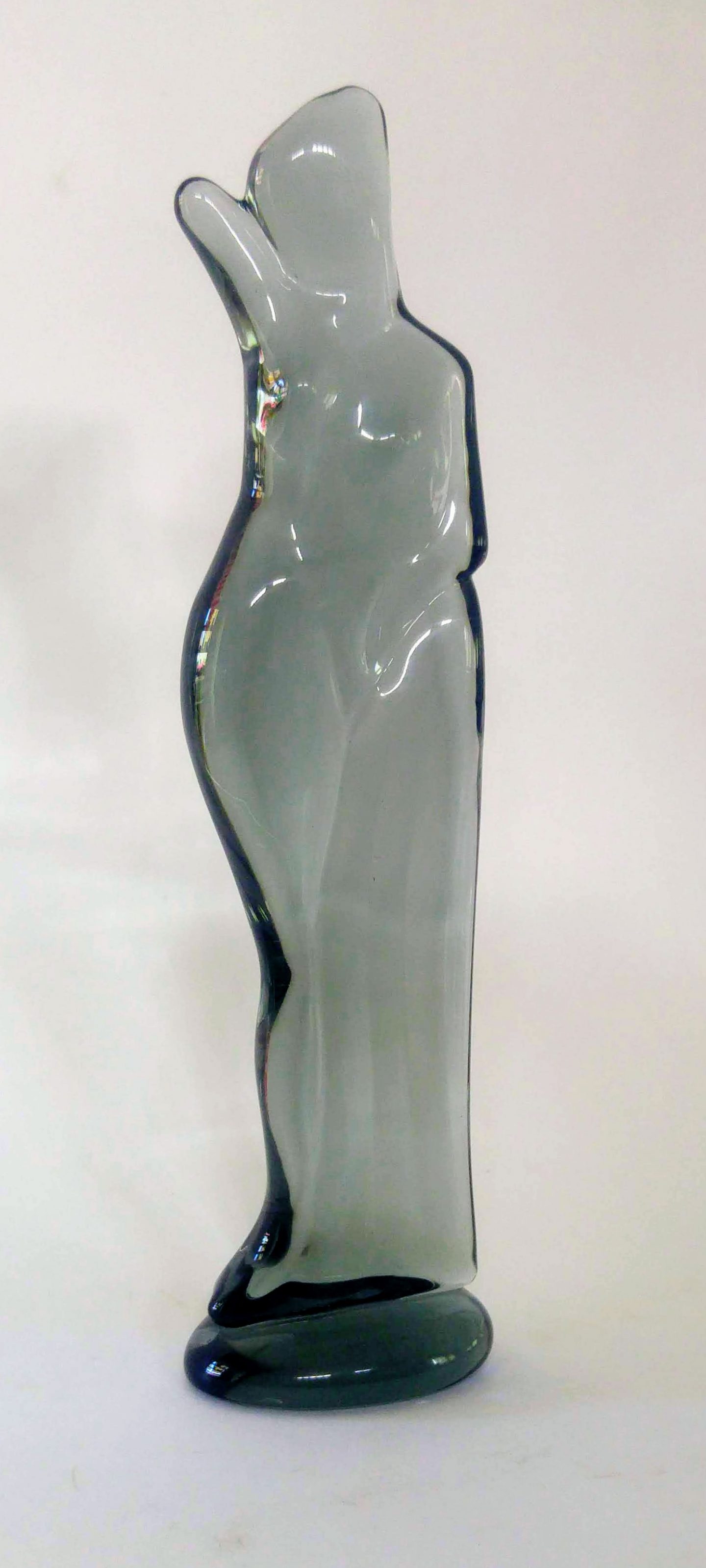 Murano glass, smoked female nude, Ermanno Nason